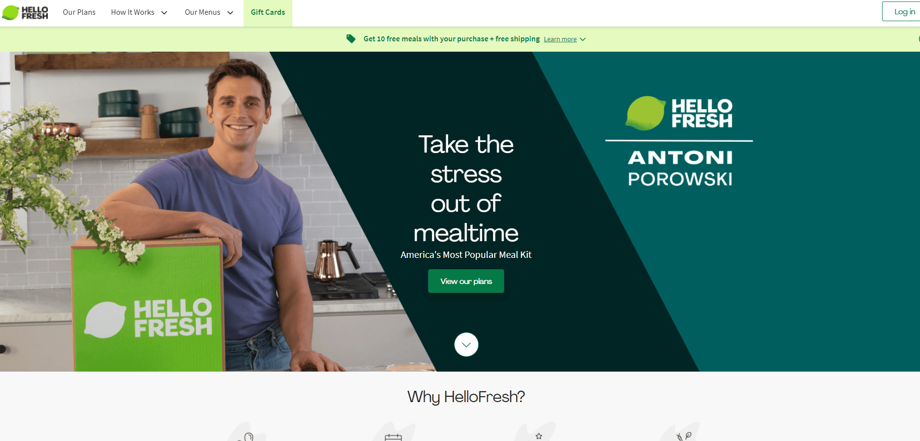 Man holding Hello Fresh box